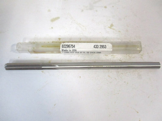 (433-0.2953) 7.5mm x 1-1/2" x 6" OAL 6-Flute Straight Shank HSS Chucking Reamer 