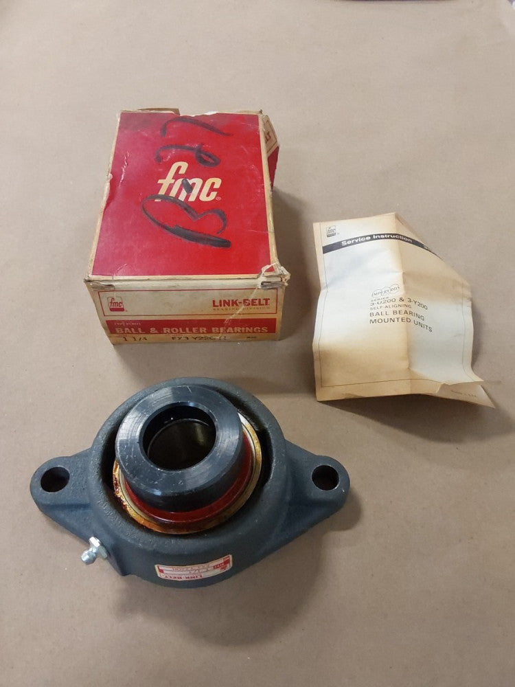 Link-Belt FX3-Y220H 1 1/4" Flange Mounted 2 Bolt Ball Bearing, Cast Iron 