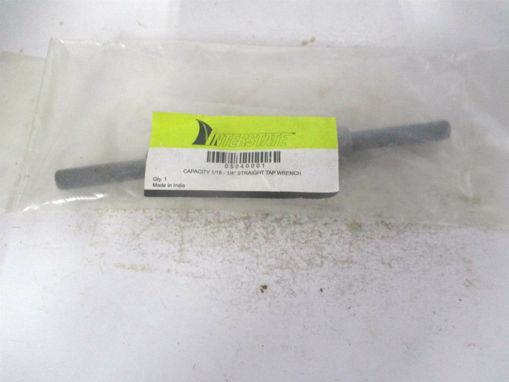 (ARWR/SG/00) 1/8 to 1/4" Tap Capacity 5" OAL Straight Handle Tap Wrench 