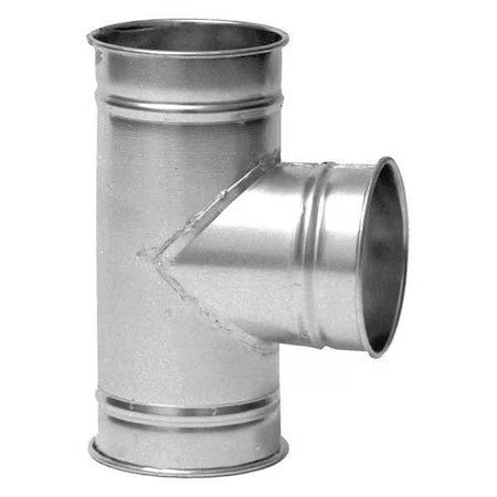 Nordfab 8040304974 Round 6"Dia 14"L 90 Degrees  Ss Tee Branch, 6 In Duct Dia,