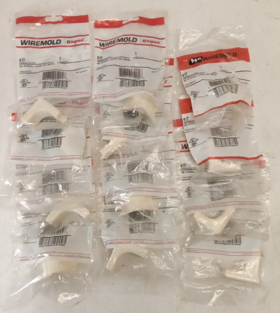 Wiremold 417 NM Internal Elbow 400 Series Ivory (Lot of 12)
