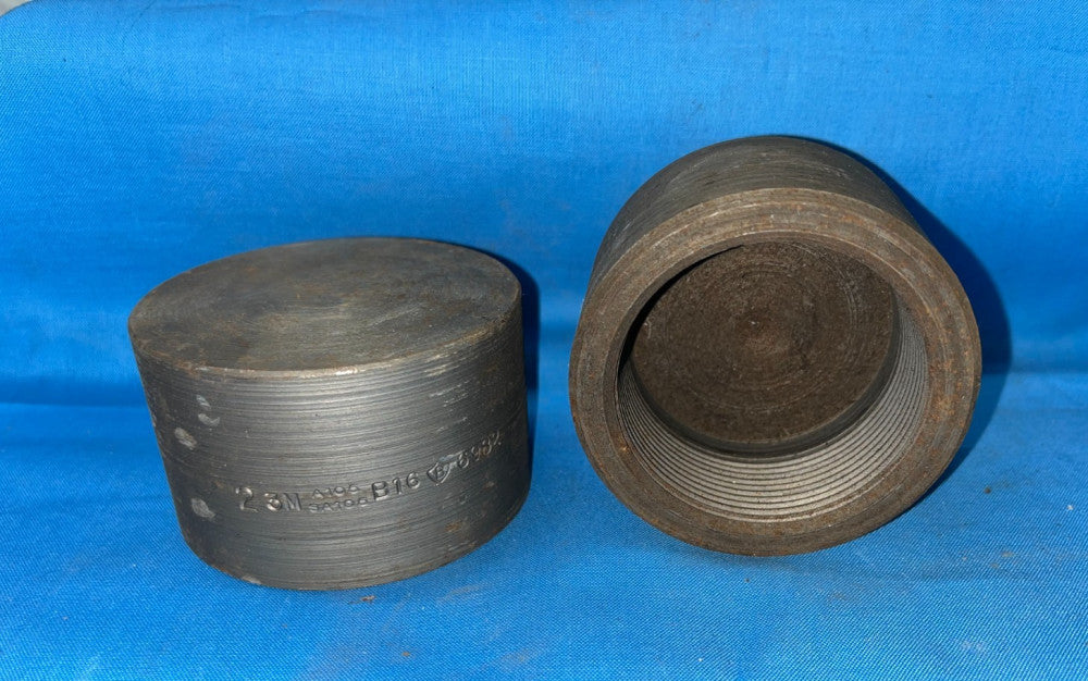 UNBRANDED THREADED PIPE CAPS SIZE: 2" (LOT OF 2)