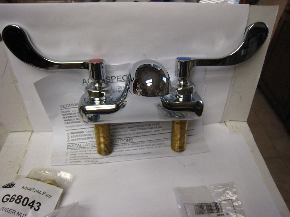 Zurn Z81104-xl handicapped Bathroom Sink Faucet 4”center set  Wrist Blades