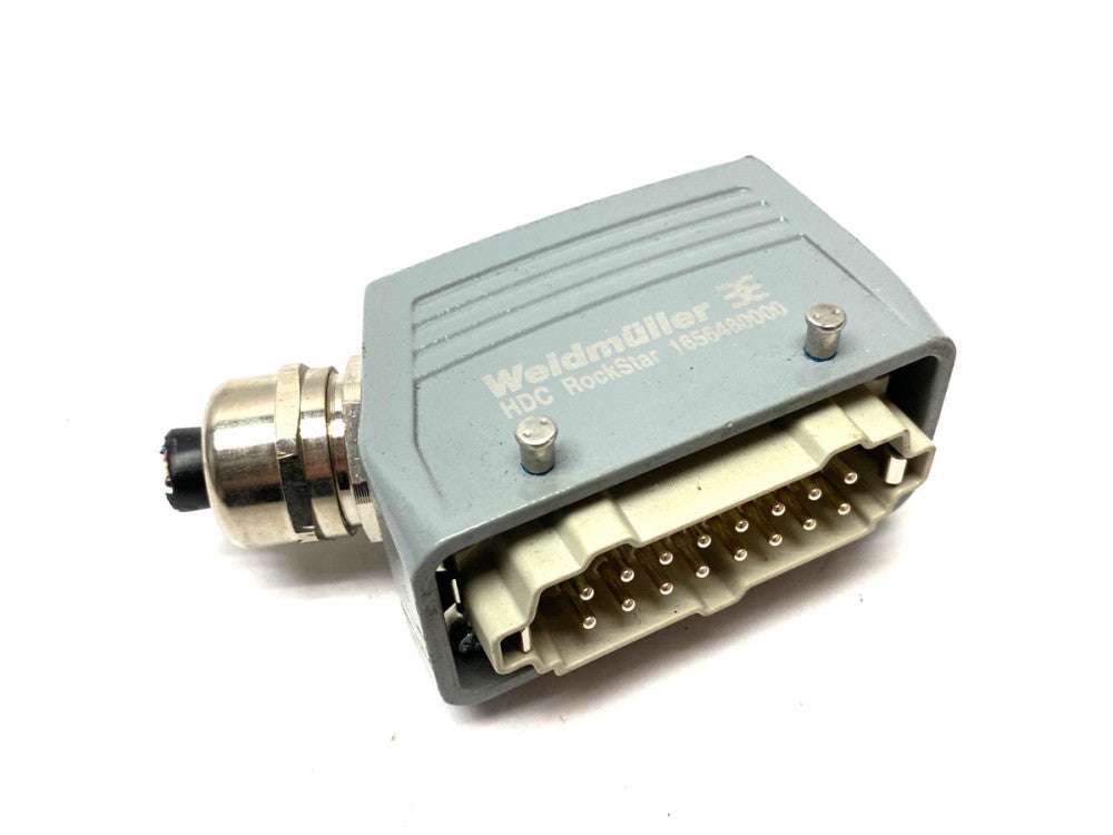 Weidmuller 1656480000 HDC RockStar Cable Hood w/ 1207500000 16-Pin Male Insert