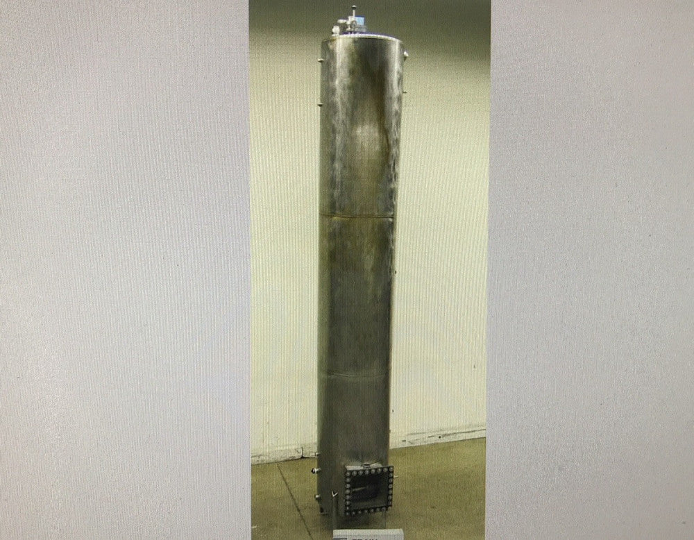 282 Gal. Vertical Stainless Steel Carbonation Infuser Column/Tank 24dia X 144H