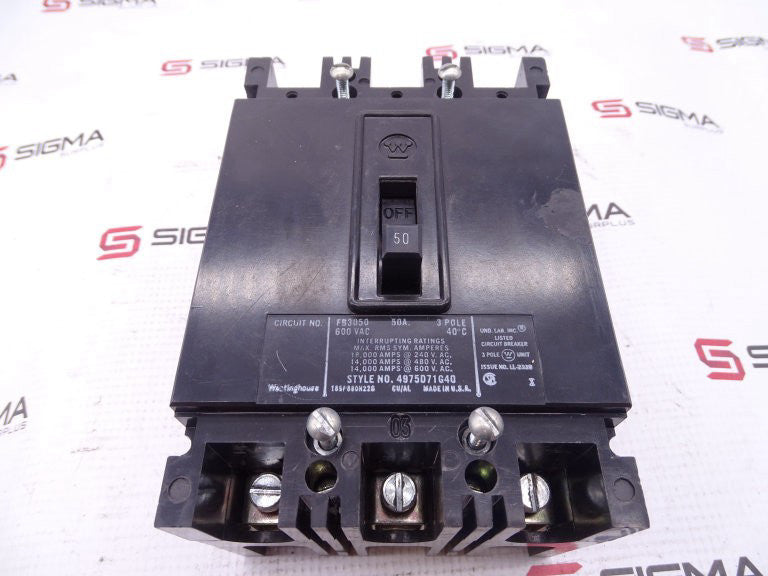 WESTINGHOUSE FB3050 CIRCUIT BREAKER