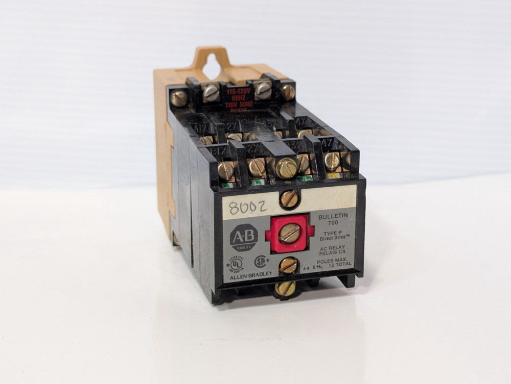 AB 700-P800A1 Type P, Series B, Bulletin 700 Direct Drive AC Relay 8-12 Pole Max