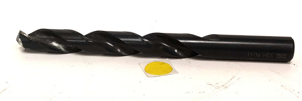NACHI 11/16" 2 FLUTE SPIRAL DRILL BIT 7-3/4" OAL HSS