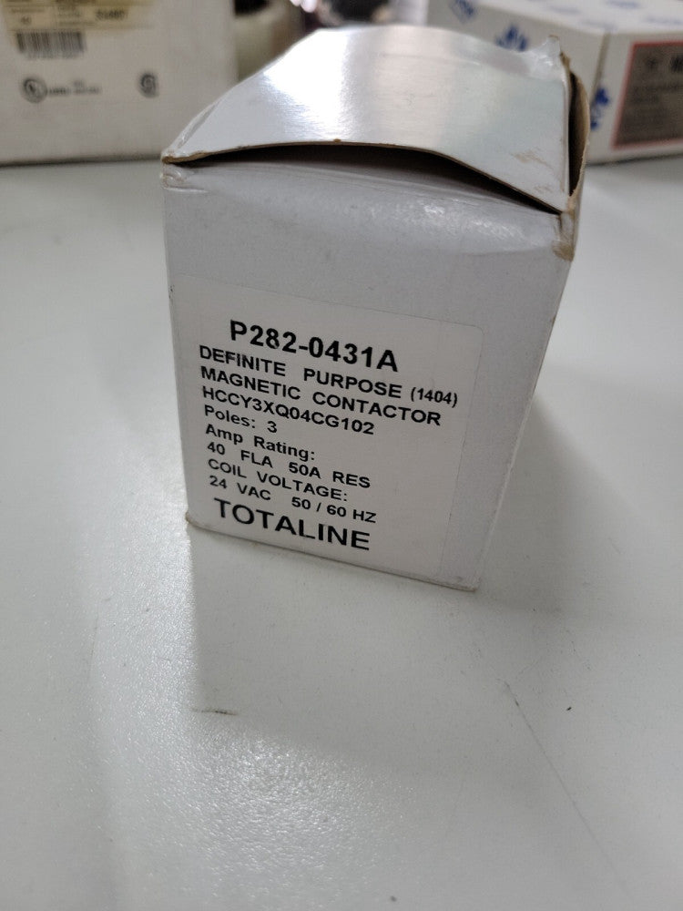 TOTALINE P282-0431A DP CONTACTOR 120 COIL 3Ø 600V 40 AMP- NEW OLD STOCK~ OPEN BX