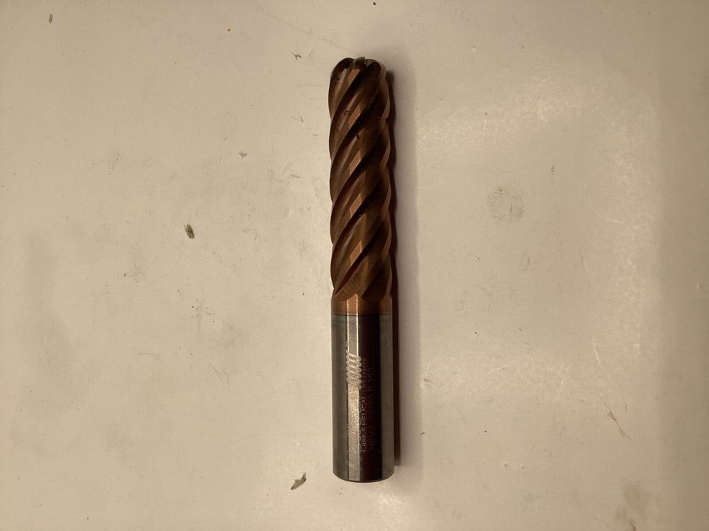 Helical Corner Radius End Mill 6 Flutes HEV-L-60750-R.250