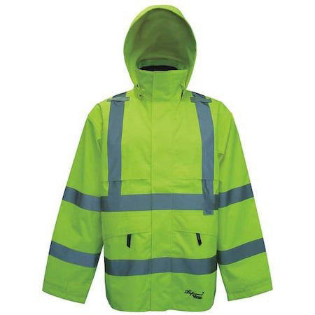 Viking D6329jg-S Hi-Viz Safety Jacket, Polyester, Polyurethane, Class 3 Type R,