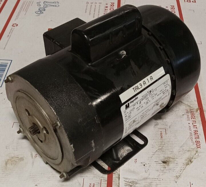 MAGNETEK 8184007-20 1/2 HP AC MOTOR 115/230 VAC 1Ø 1725 RPM 56Y FRAME TE