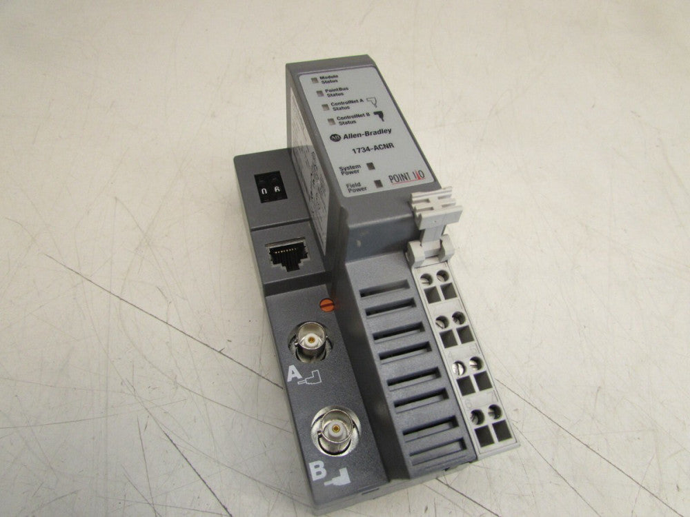 ALLEN BRADLEY 1734-ACNR 24VDC POINT I/O CONTROLNET XLNT USED TAKEOUT MAKE OFFER 
