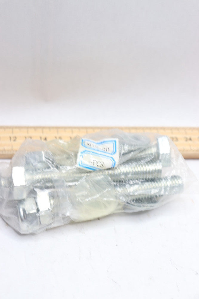 (4-Pk) Nuts Washer and Bolt M12 x 80 