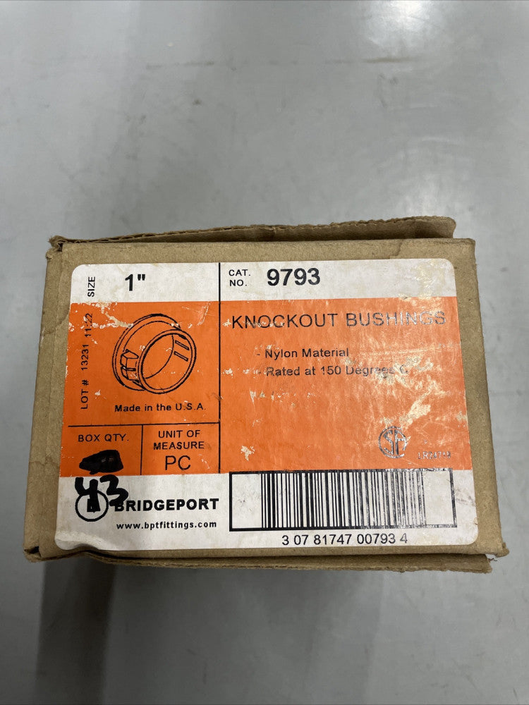 BRIDGEPORT 9793 1" KNOCKOUT BUSHING, NYLON 1 BOX OF 43
