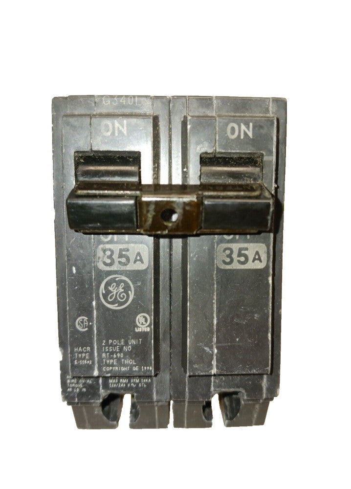 GE 35 AMP CIRCUIT BREAKER 2 POLE 120/240 VAC  THQL2135