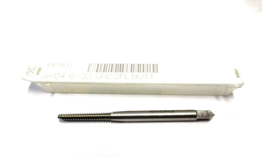OSG (1067900) #6-32 x 2" 3B H2 UNC 2F Series 101/102 RH HSS Bottoming Hand Tap