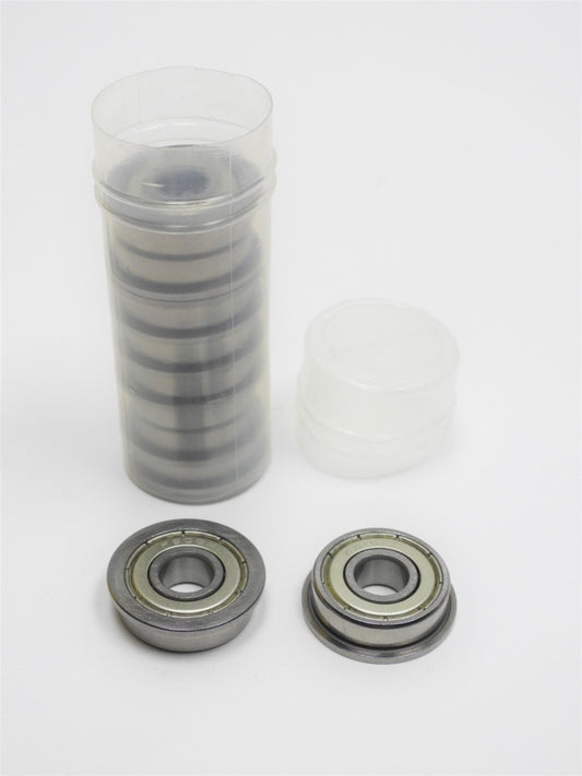 (10-Pack) F608Z Shielded Steel Flanged Miniature Ball Bearings 8x22x7mm