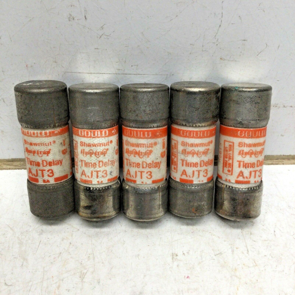 GOULD SHAWMUT AJT3 Time Delay FUSE 3 AMP 600VAC (5 PACK)