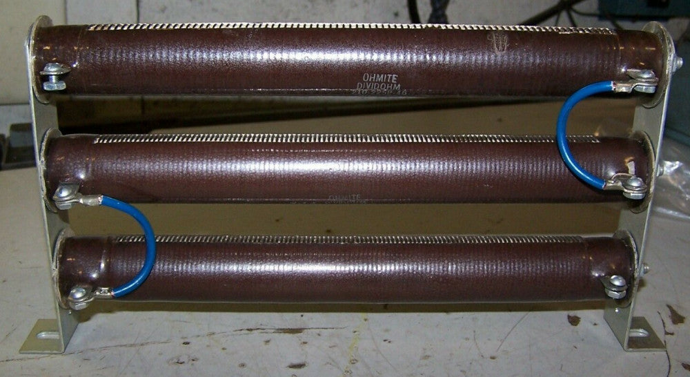 3) OHMITE DIVIDOHM 210-225P-46 NO. 1356 OHMS 5 U-55 RESISTOR  LOT OF 3