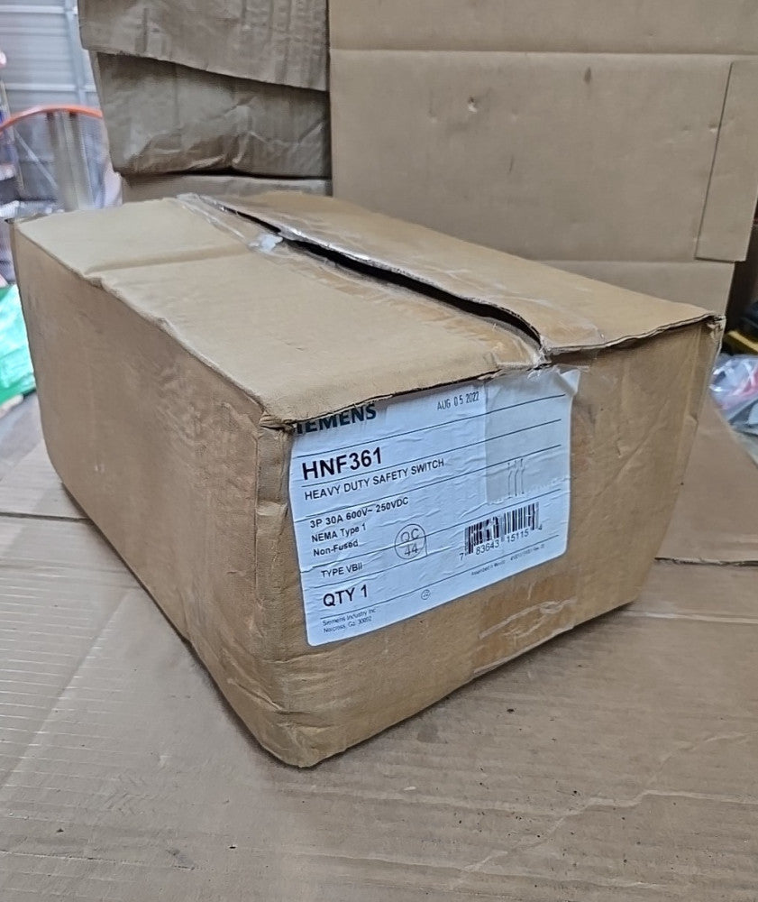 SIEMENS NON FUSED HEAVY DUTY INDUSTRIAL SAFTEY SWITCH HNF361