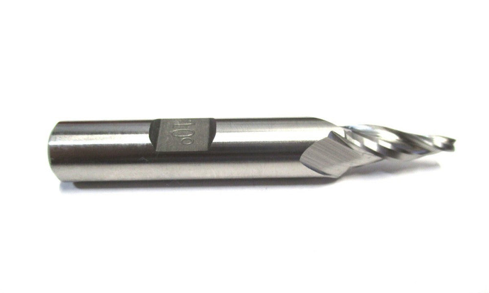 Made in USA (T-102) 3/32" 10° Per Side 3-Flute CC RH HSS Tapered Square End Mill