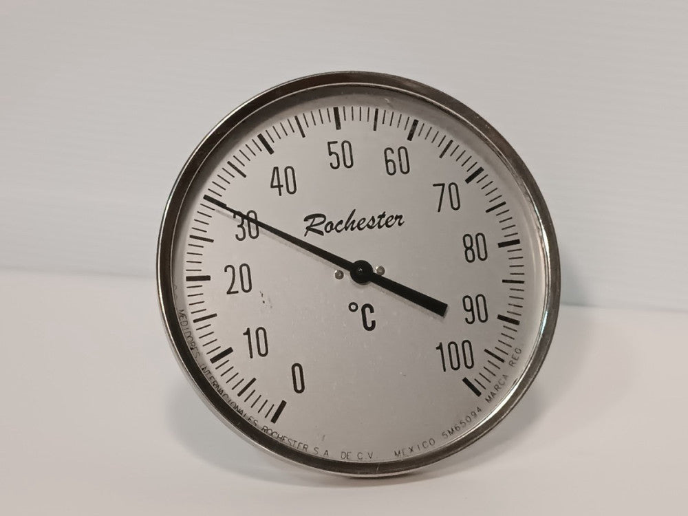 VINTAGE Rochester Centigrade 0-100 Degrees Temperature Gauge, 5" Dial Face