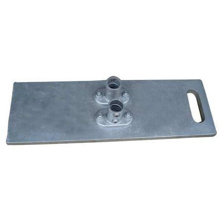 Zoro Select 10K030 Guardrail System Base,2-1/2 Ft. L,5In. H