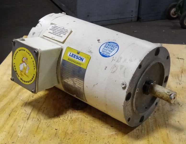 LEESON 1-1/2 HP WASHGUARD MOTOR 208-230/460 VAC 3Ø 1740 RPM 145TC TENV 120761.00