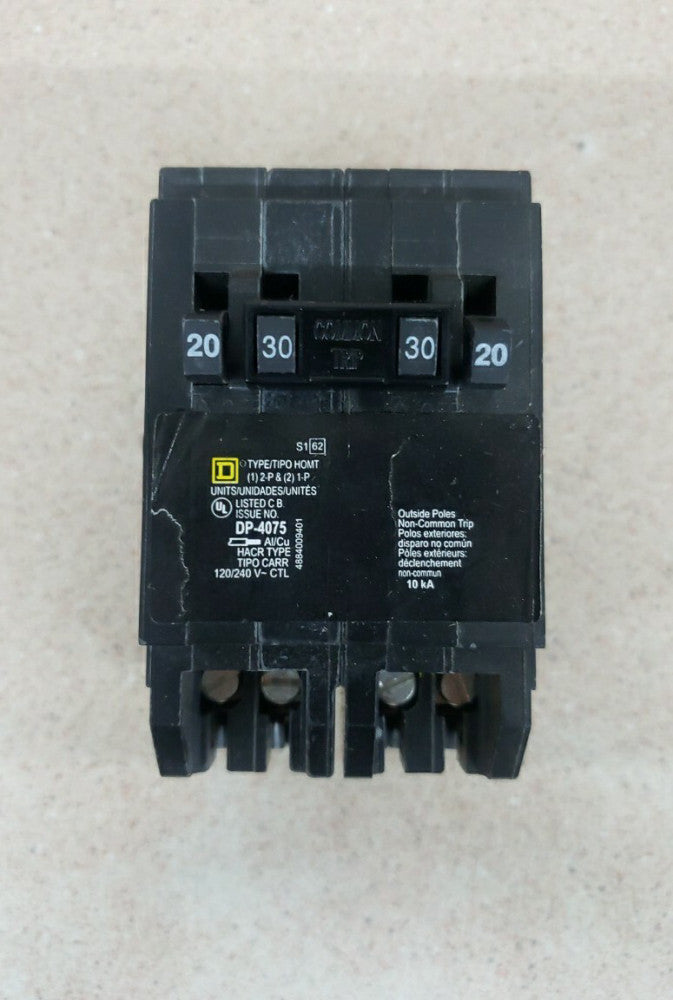 New No Box! Square D Homeline HOMT2020230 30a 120V Tandem *Label Damage