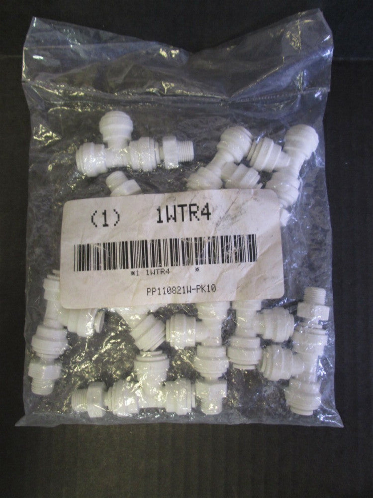 Lot of 10 John Guest 1/4" x 1/8" Tube x MNPT Swivel Run Tees 150 PSI NEW