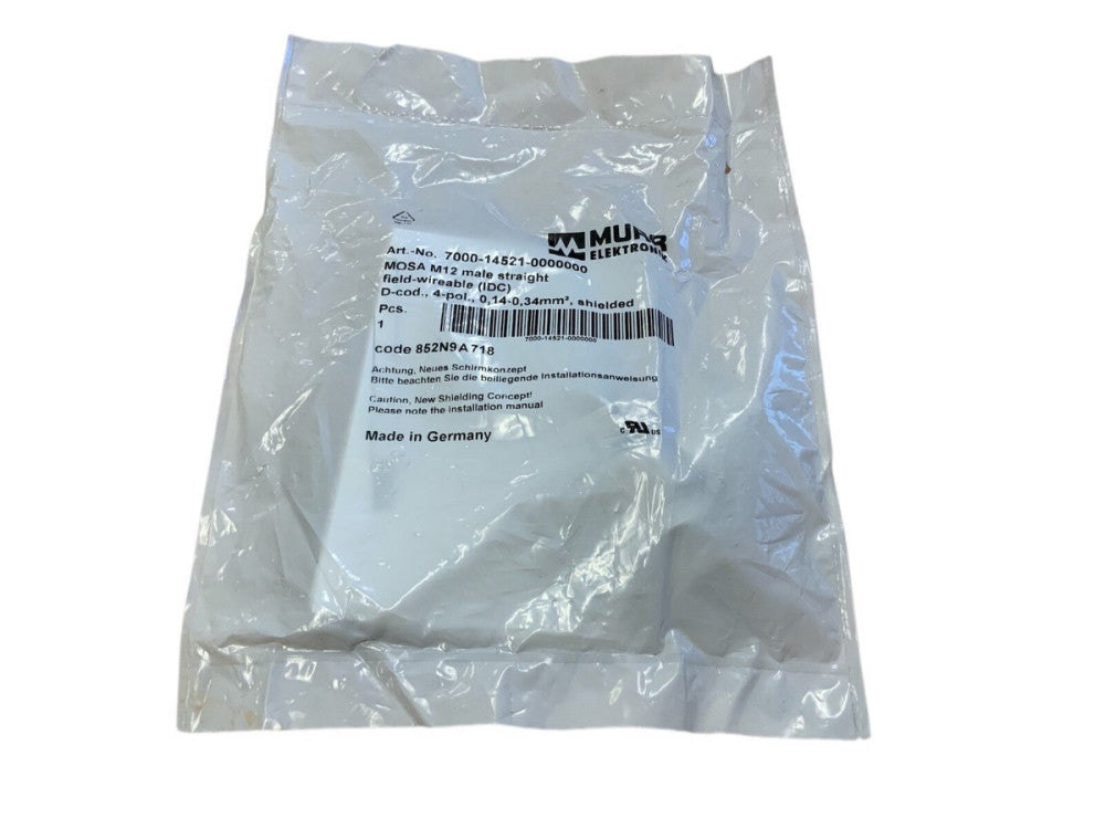 Murr Elektronik 7000-14521-0000000 Connector, M12 4 Pin Male Field Wireable