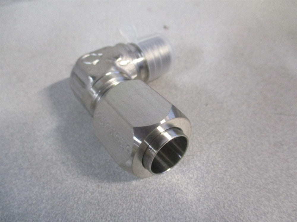 (TX-8-ME-A) 1/2″ x 3/8-18 NPTF 37° 316 Stainless Steel Flared Tube Male Elbow