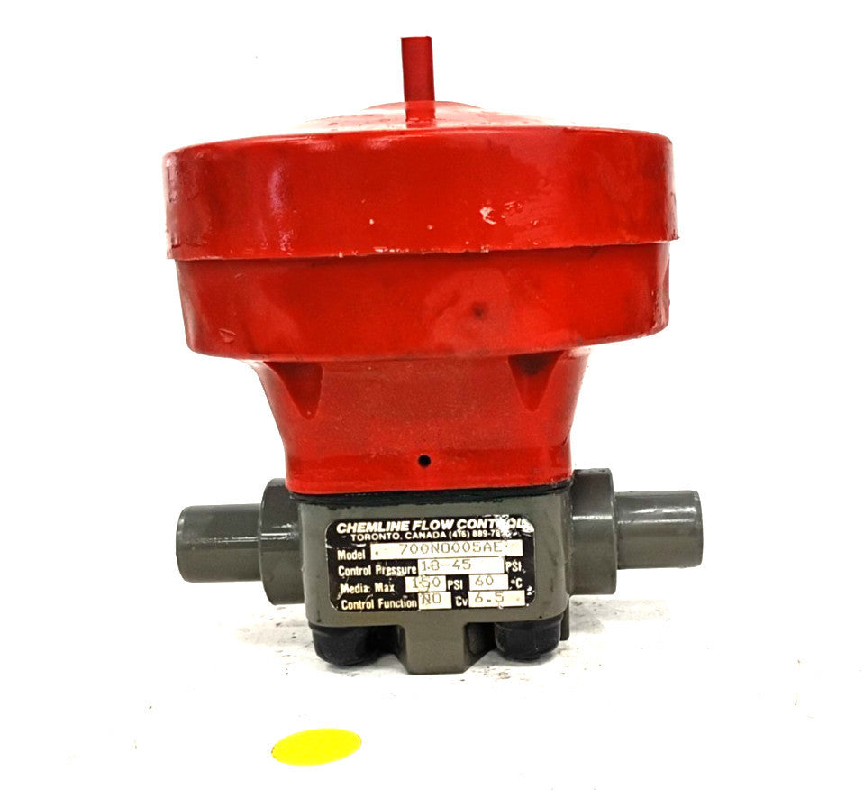 CHEMLINE 700 SERIES DIAPHRAGM VALVE 700NO005AE NORMALLY OPEN 150 PSI