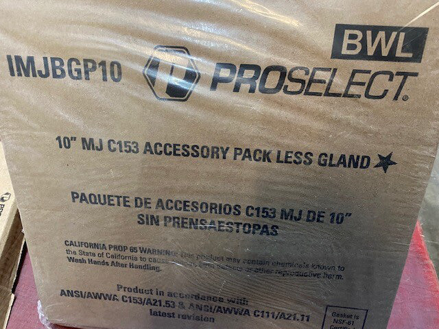 10 in. Mechanical Joint C153 Ductile Iron and SBR Bolt Gasket Pack 
