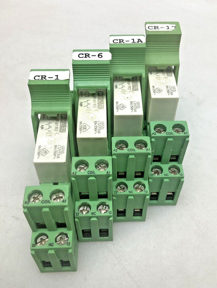4 Pack Phoenix Contact Relay Base 2833518 With 2961192 Contact Block Used