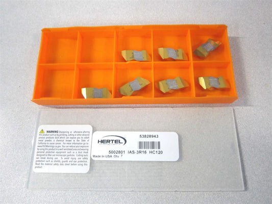 (5002801) IAS3R16 HC120 HertelNotch Carbide RH Threading Insert - Pack of 7