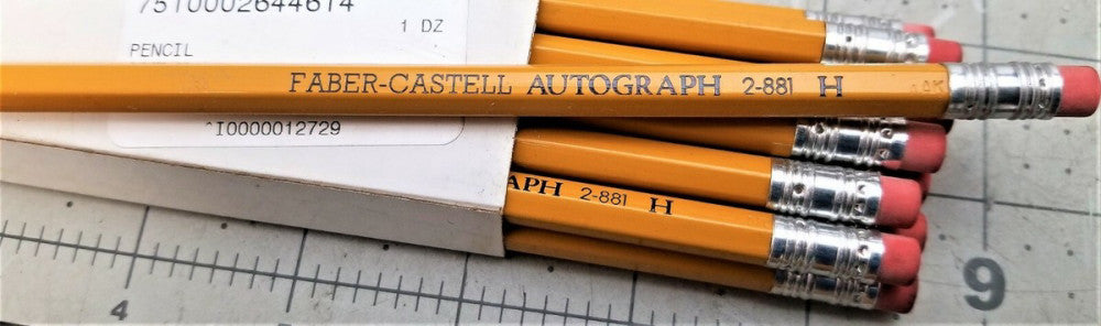 Box Of (12) Faber- Castell Autograph 2-881 H Pencils MILITARY ISSUE [C5S3]