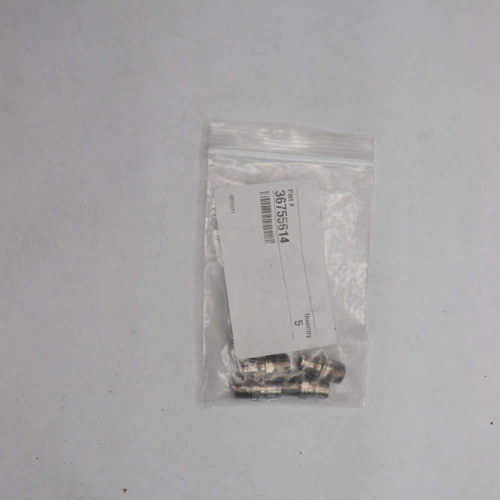 (5-Pk) Push-in Male Connector Brass 1/4" Tube OD x 1/4" Male NPT 36755614