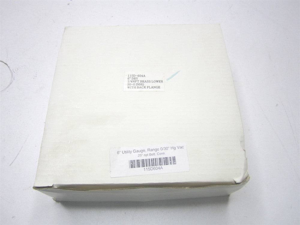 (115D604A) 1/4" x 6" NPT 0 to 30 psi Rear Flange Mount Steel Case Pressure Gauge