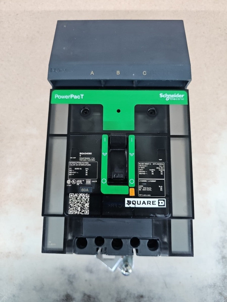New Take Out SQUARE D BGA34060Y 60 amp 480V 35kA I line Circuit Breaker 