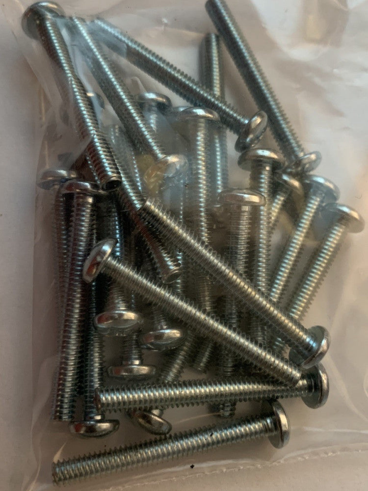 ( 25 ) #8-32 x 1-3/8” Steel/Zinc Phillips Pan Head Machine Screws, Open Box