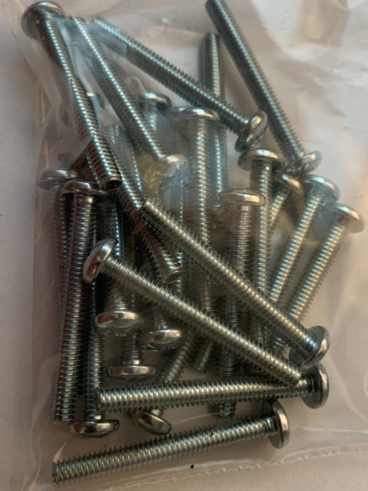 ( 25 ) #8-32 x 1-3/8” Steel/Zinc Phillips Pan Head Machine Screws, Open Box