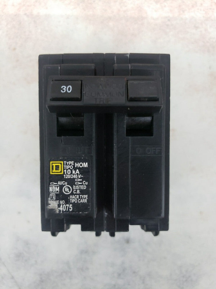 NEW Square D HOM230 Circuit Breaker 1/pkg 30A 120/240V 2P 10kAIC