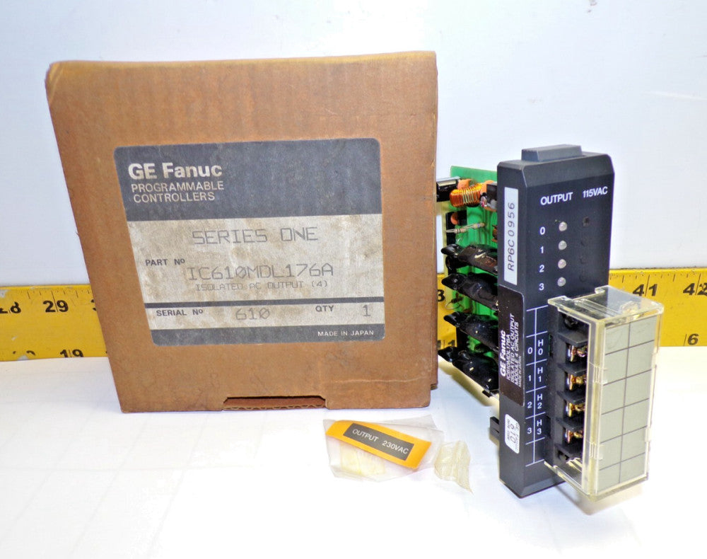 New GE Fanuc Series One 4 Circuit Isolated AC Output Module  IC610MDL176A
