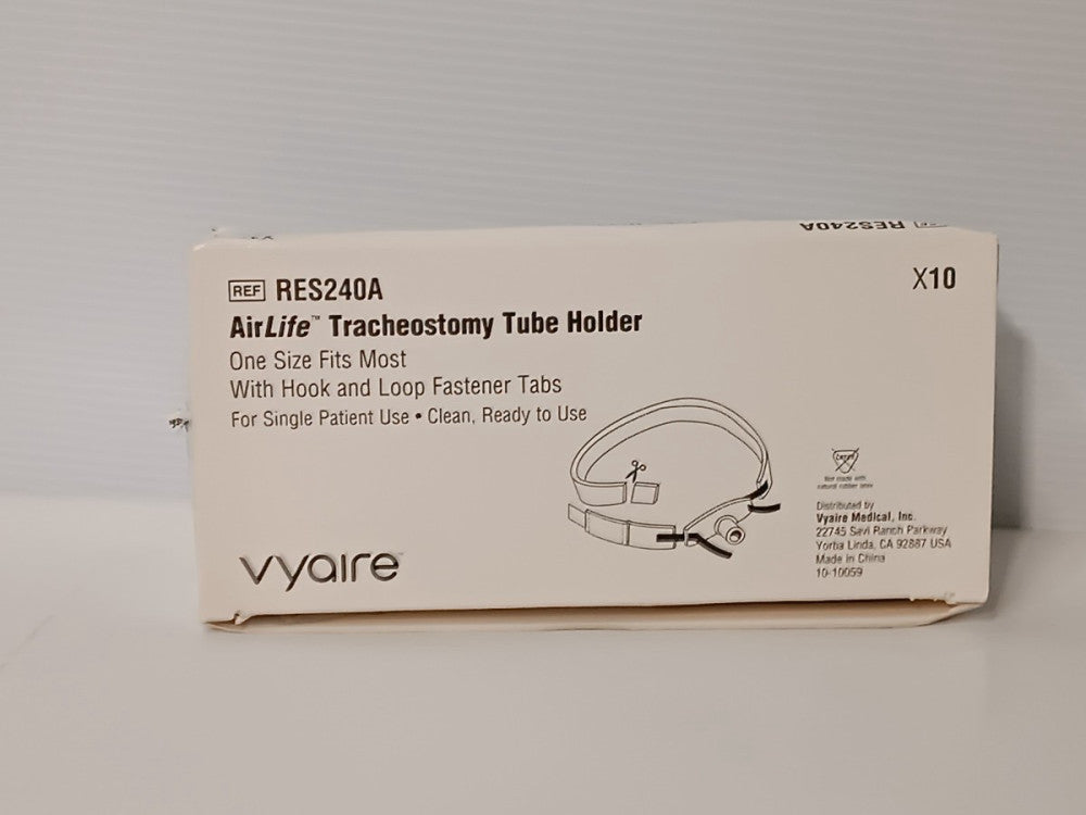 1 Package of 10 Vyaire Medical RES240A AirLife Tracheostomy Tube Holder