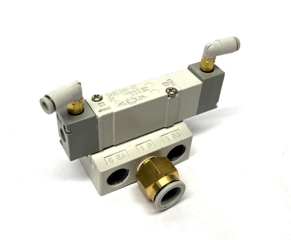 SMC SYA5340-02 Air Pilot Valve & Base 1/4" NPT