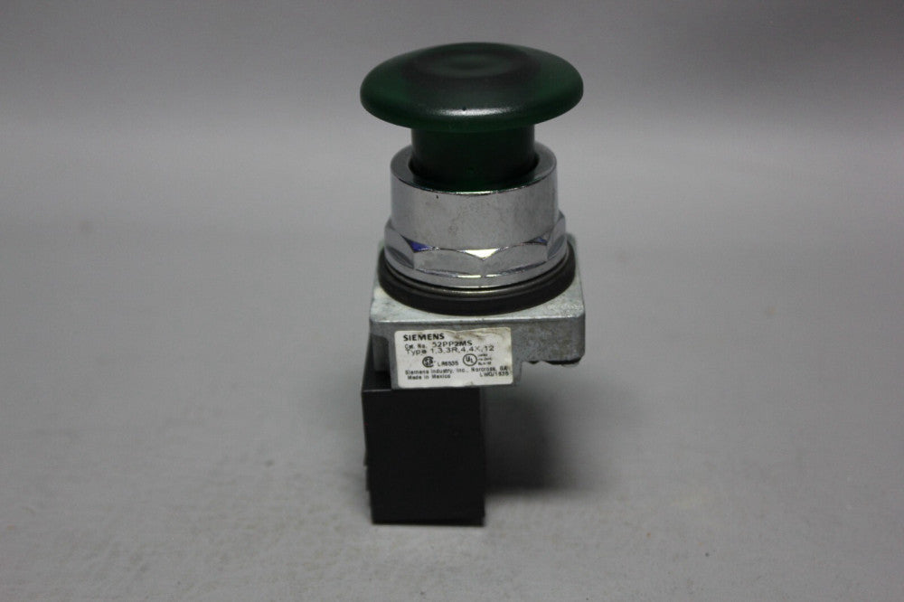 SIEMENS RED ILLUMINATED MUSHROOM HEAD PUSH PULL BUTTON 52PP2MS W/52AAIM3