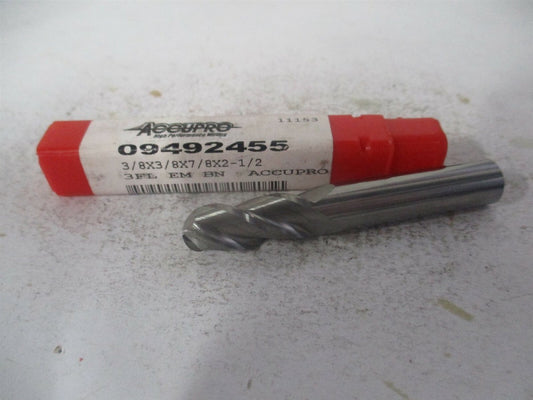 (12184373) 3/8" x 7/8" x 3/8" x 2-1/2" OAL 3Fl Solid Carbide Ball End Mill 