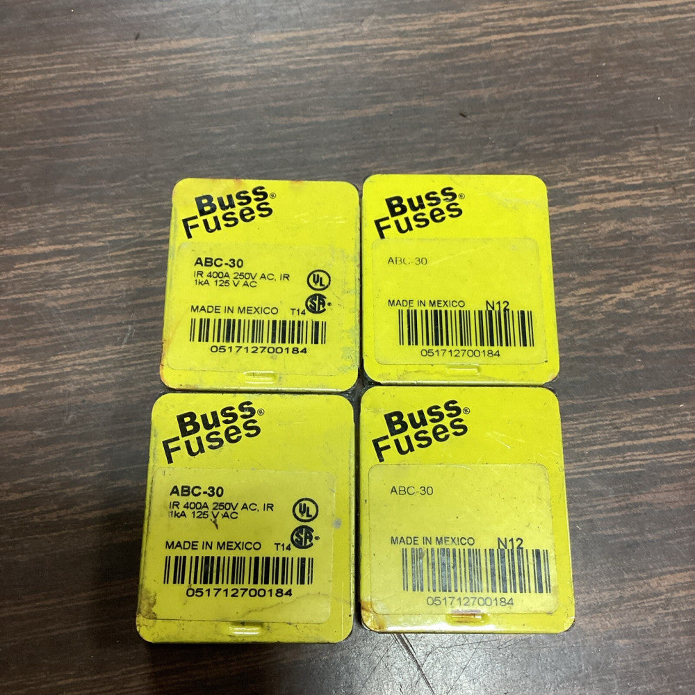Lot of 10 Buss ABC-30 Fuses